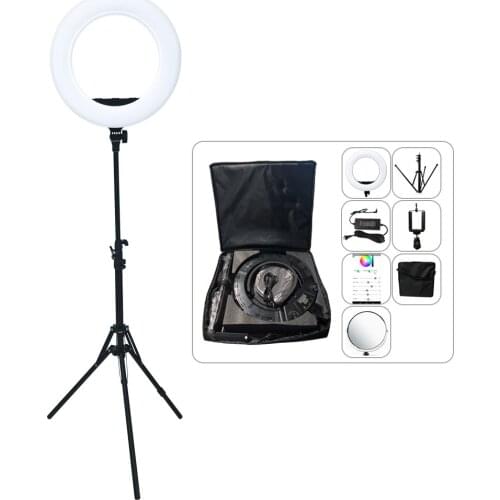Yidoblo QS-480DII Bluetooth APP Control Photography Ring lamp 18" 480PCS LED Ring Light Warm & Cold Color Adjustable Ring Lamp