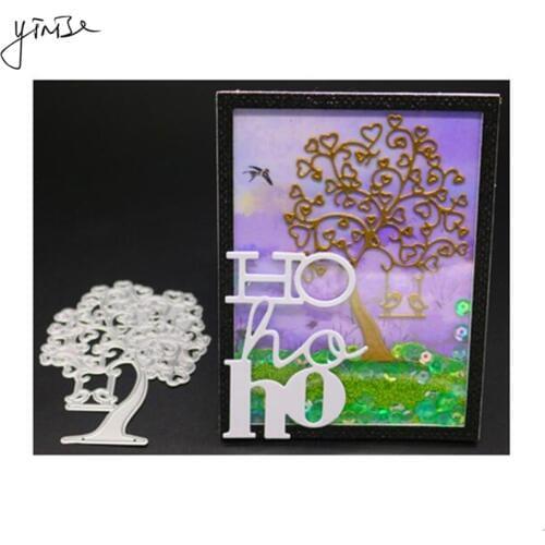 YINISE CUT Metal Cutting Dies For Scrapbooking Stencils Scrapbook LOVE TREE DIY Album Cards Decoration Embossing Die Cuts Cutter