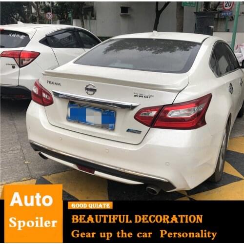 For Nissan Teana Altima Spoiler ABS Material Car Rear Wing Black/White Color Trunk Rear Spoiler Fit Teana Altima 2016 2017 2018