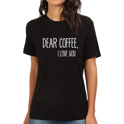 Lyprerazy Womens Coffee I love You Funny Printed T-Shirt