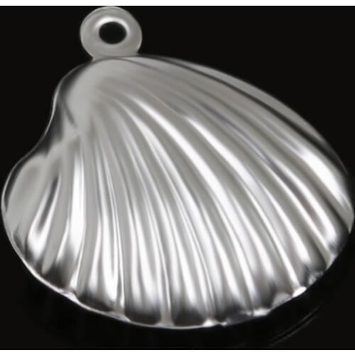 10pcs/lot Hollow Shell shape Fashion 19x19mm Stainless Steel Charm Pendant For Jewelry Making DIY Necklace Bracelet Findings