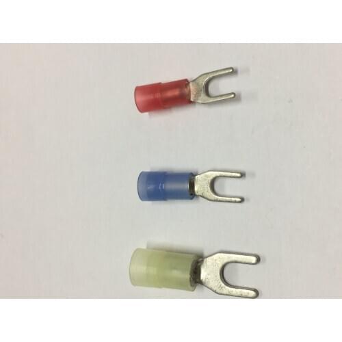 100PCS Each #4 #8 #10 A#1/4 Terminal Nylon Spade Connector