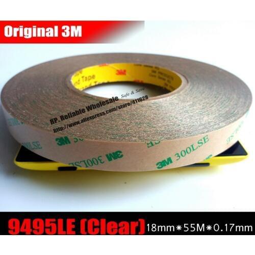18mm*55M*0.17mm) 3M 300LSE Waterproof High Temperature Resist Double Sided Adhesive Clear Tape for Cellphone Lens Touch Display