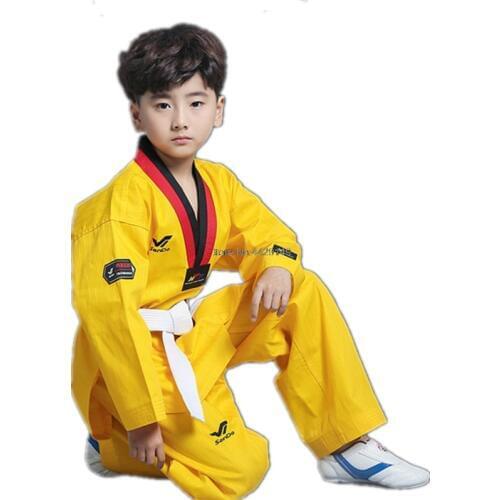 4 Colors Professional Men and WomenTaekwondo Clothing Child & Adult Taekwondo Doboks Uniform Clothes Professional Karate Suit