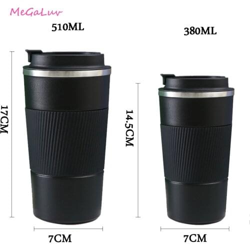 510/380ML Coffee Cup Vacuum Mug Office Cup Creative Outdoor Leisure Car Travel Mug 304 Stainless Steel Coffee Cup Threaded Style