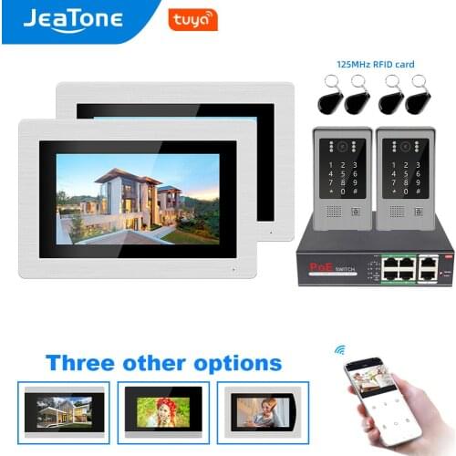 7 inch WIFI IP Video Door Phone Intercom Entry System Touch Screen With RFIC Function Access Control System Motion Detection