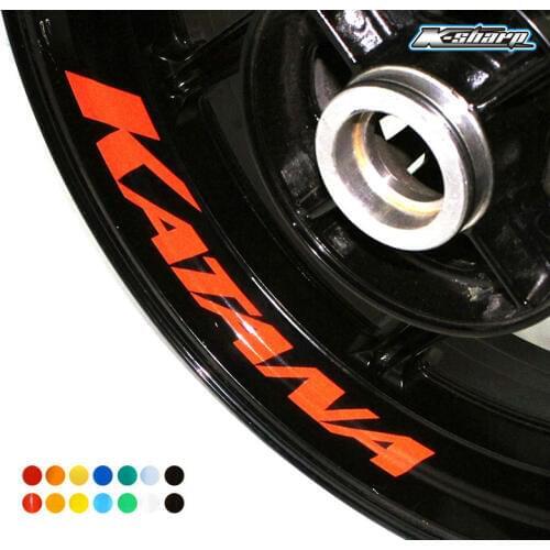 8 X CUSTOM INNER RIM DECALS WHEEL Reflective STICKERS STRIPES FIT SUZUKI KATANA