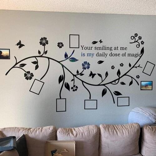 Acrylic Wall Sticker Tree Picture Photo Frame Poster Sticker DIY Art 3D Stickers Decoration Wall Decor Sticker Home Decor New