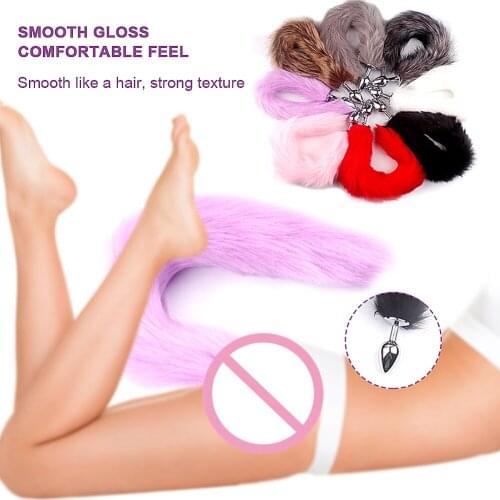 OLO Long Fox Tail Anal Plug Cosplay Butt Plug Anal Sex Tail Adult Products Anal Sex Toys for Woman Couples Men
