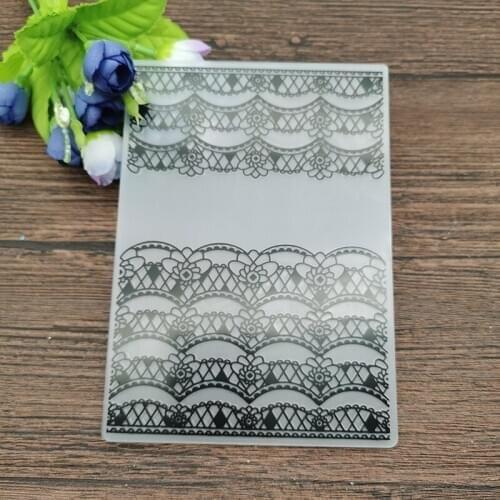 AOKEDIY Lace print DIY Plastic Embossing Folders for DIY Scrapbooking Paper Craft/Card Making Decoration Supplies