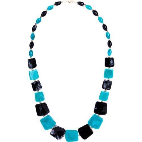 2019 Big Long Beads Statement Necklaces Bohemian Jewelry Exaggerated Collier Geometric Acrylic Collar Pendant For Femme Gift
