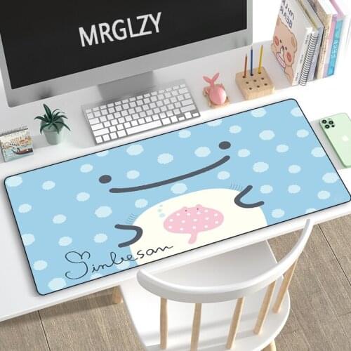 MRGLZY Girly Multi-size 40X90/30X80CM Large Bule Mouse Pad Gaming Peripheral Computer Accessories XXL MousePad Keyboard Desk Mat