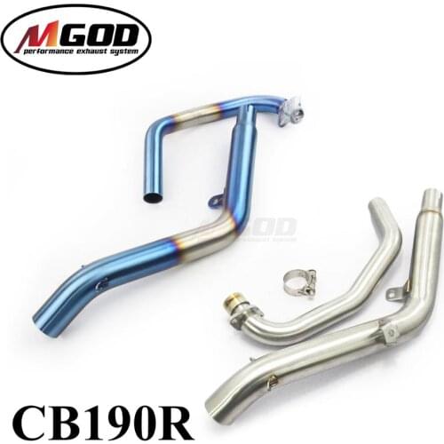 For Hon da CBF190R CB190 CBR 190 CB190R CBF190X Slip On System Motorcycle Exhaust Middle Link Mid Pipe Muffler Escape Bike MOTO