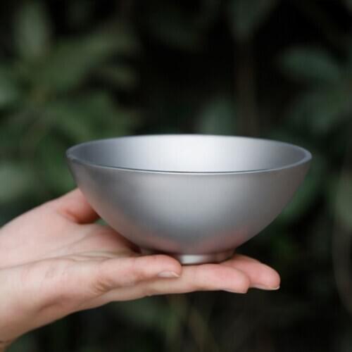 Double Thick Pure Titanium Bowl Korean Titanium Noodles Soup Bowl of rice Camping Tableware Ta8734