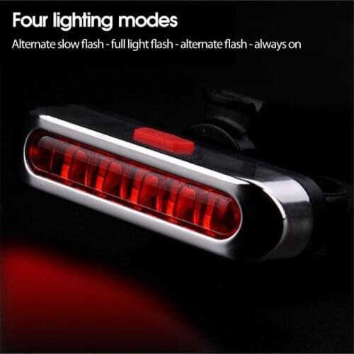 USB Rechargeable Bicycle Night Riding Riding Equipment Ciclismo Bicycle Light Mountain Bike 5LED High Bright Warning Light