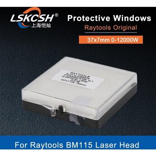 LSKCSH Raytools Original Fiber Laser Protective Windows Lens 37x7mm 211LCG0078 12KW for Raytools BM114S BM115 Laser Head
