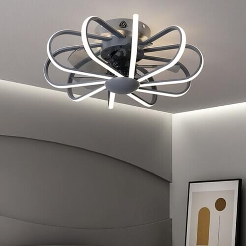 New Design Hotsale Invisible Celling Fan With Light Restaurant With Remote Control For Bedroom Lighting 220v