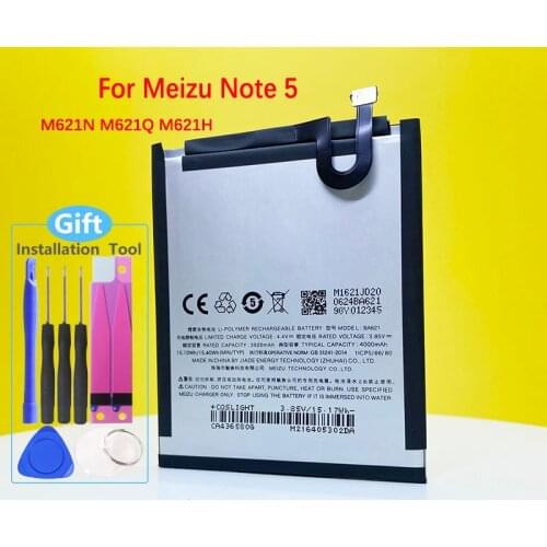 New Original 4000mAh BA621 Battery For Meizu Note 5 M621H M621Q Smart Mobile Phone High Quality In Stock With Tracking Number