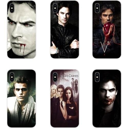 Customized Cases For Apple iPhone X XR XS 11Pro MAX 4S 5S 5C SE 6S 7 8 Plus ipod touch 5 6 Vampire Diaries Damon Ian Somerhalder