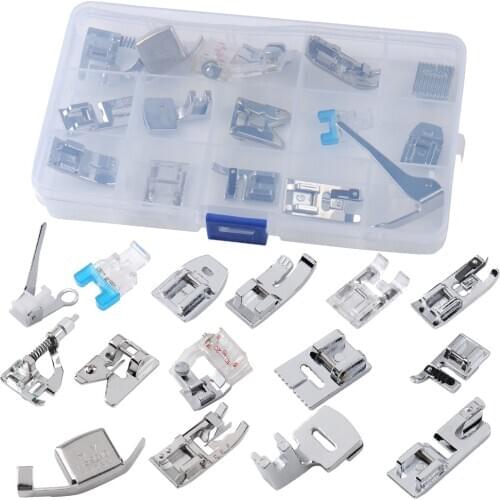 15pcs Foot Feet Presser Domestic Sewing Machine For Janome Brother Singer Accessories Industrial Single Needle Machines