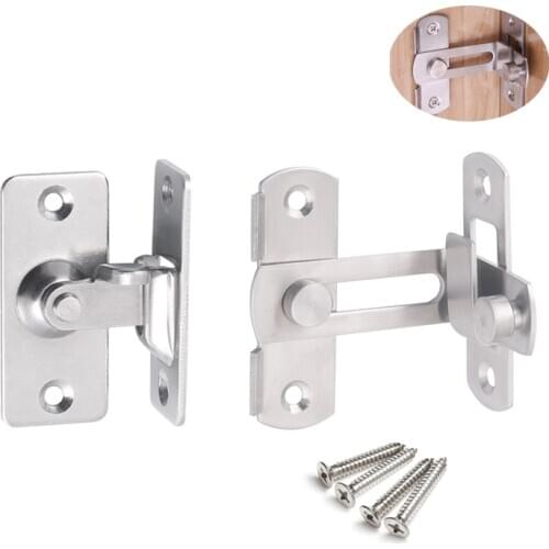 90 Degree Right Angle Buckle/Hook Lock/Bolt,For sliding door,Mini but strong,Surface mounting,304 Stainless steel Hardware Locks