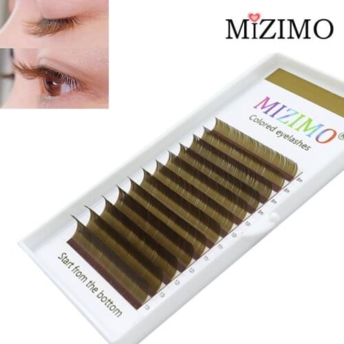 The New Brown Mixed Length Grafted False Eyelashes 0.07/0.1mm C/D Is Soft, Natural And Realistic To Extend The Makeup Tool