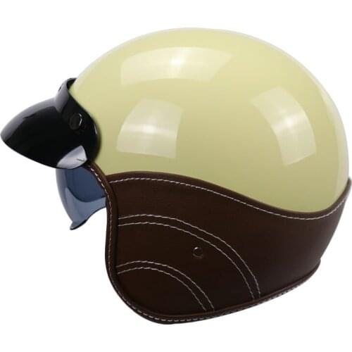 Retro locomotive helmet male battery helmet electric locomotive half helmet with endoscope