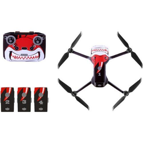 Removable PVC Protective Film Sticker for DJI Mavic Air 2 Drone Body Arm Remote Control Battery Colorful Waterproof Skin Decals