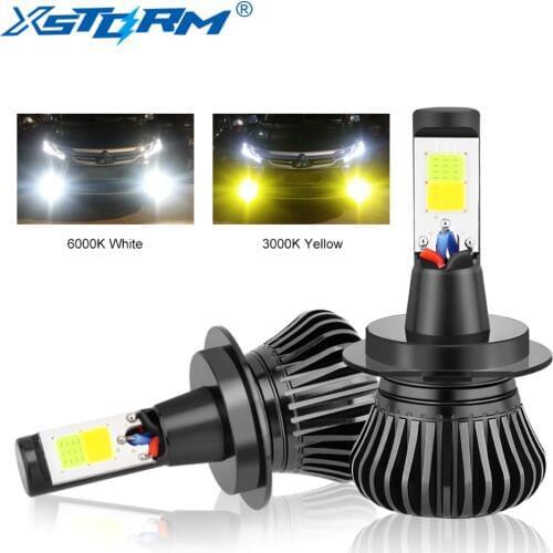 XSTORM H7 Led H1 H3 H8 H11 Led Bulb 9005 HB3 9006 HB4 H27 880 881 Dual Color 2800LM Car Fog Lights Lamp Auto 12V 3000K 6000K