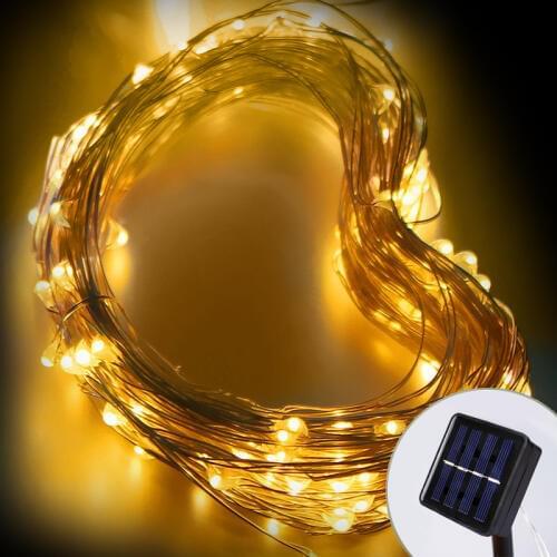 LED String Light 100LEDs 10M Outdoor Solar Lamps Waterproof Fairy Lights for Christmas Holiday Party Garden Decor String Lights
