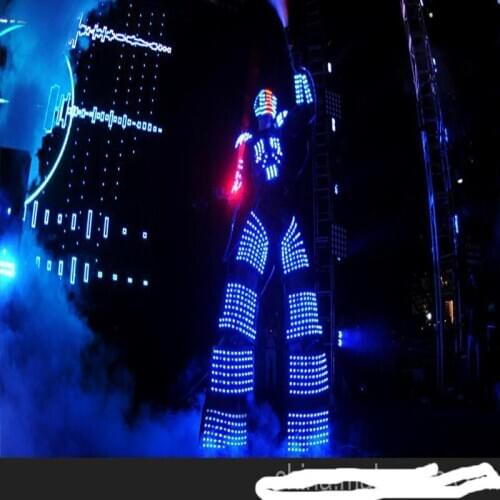 LED Clothing suits/LED robot Costume / LED Robot suits/ white, golden light robot