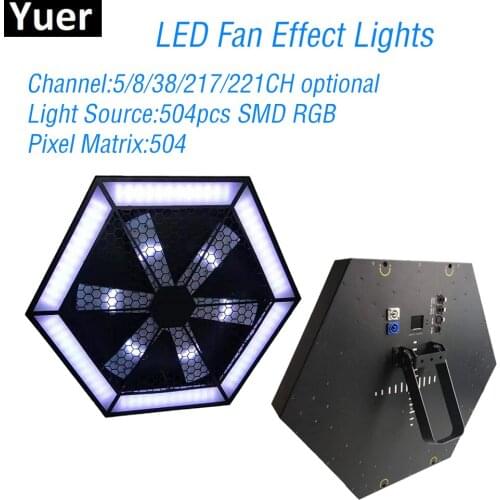 200W LED 504pc rgb 3in1 Fan Effect Light Club DJ Equipment Disco Sound Party Light Color music LED Strobe Effect Stage Light
