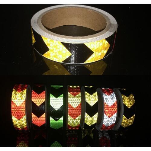 Reflective Tape Bike Stickers Reflective Safety Warning Conspicuity Reflective Tape Film Sticker Light Bar Bicycle Accessories