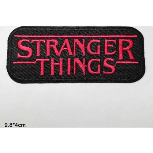 STRANGER Things Vegetarian Red Letters Words Freedom US Theme Novelty Iron On Embroidered Clothes Patches For Clothing
