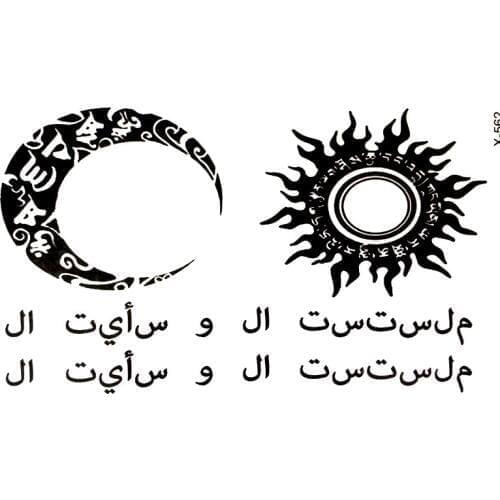 20pcs Tibet Sun and Moon Waterproof Temporary Tattoos Fake Tattoo body art sticker harajuku tatoo pesca tatuagem brinquedos