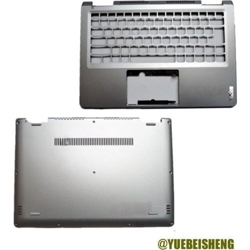 YUEBEISHENG New For Lenovo Yoga 710-14 710-14ISK 710-14IBK Palmrest Keyboard bezel upper cover +Bottom Base case,Silver