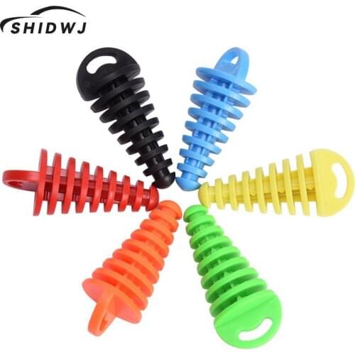 1pc Motorcycle Exhaust Pipe Motocross Tailpipe PVC Air-bleeder Plug Exhaust Silencer Muffler Wash Plug Pipe Protector 10*4cm