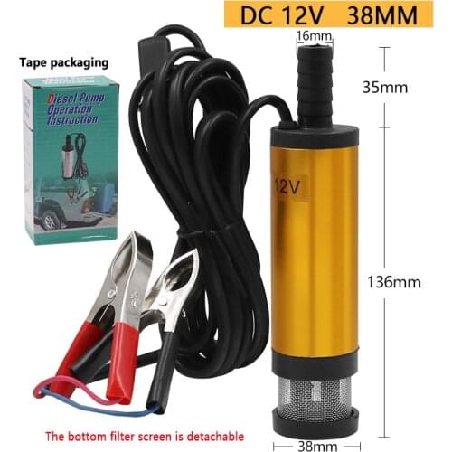 12V DC MINI Diesel Fuel Water Oil Car Camping fishing Submersible Transfer Pump Wholesale Free Shipping