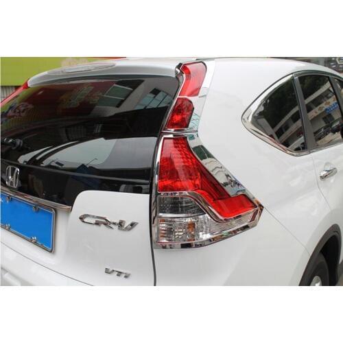 Car ABS Chrome Front+ Rear Tail Light Lamp Cover Trim For HONDA CR-V CRV 2012 2013 2014 2015 2016 Free Shipping