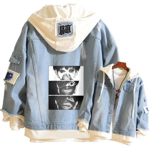 Tokyo Ghoul Women Demin Jacket Kaneki Ken Cosplay Anime Hoodies Harajuku Spring Sweatshirt Unisex Cartoon Couple Streetwear