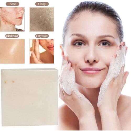 Handmade Rice Milk Soap Collagen Vitamin Skin Whitening Acne Pore Removal Moisturizing Bleaching Rice Milk Soap