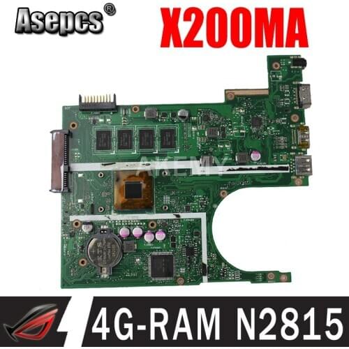 New 90MB04U1-R00020 Motherboard For ASUS X200M X200MA F200M Laptop Mainboard 100% Tested 4G-RAM N2815