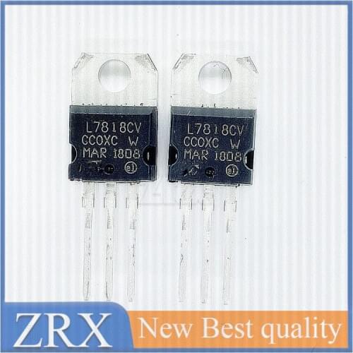 10Pcs/Lot New Original L7818CV L7818 Triode three-terminal Voltage Regulator TO 7818-220 Integrated circuit Triode In Stock