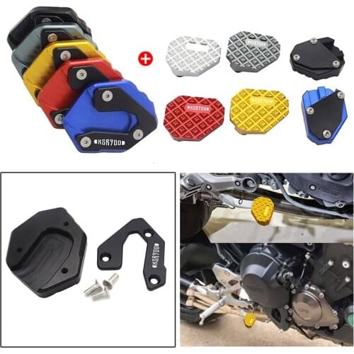 SEMSPEED Motorcycle Kickstand Pad Rear Brake Lever Footpegs Enlarger Pads Kit For Yamaha XSR900 2016-2020 MT-09 FZ-09 XSR900