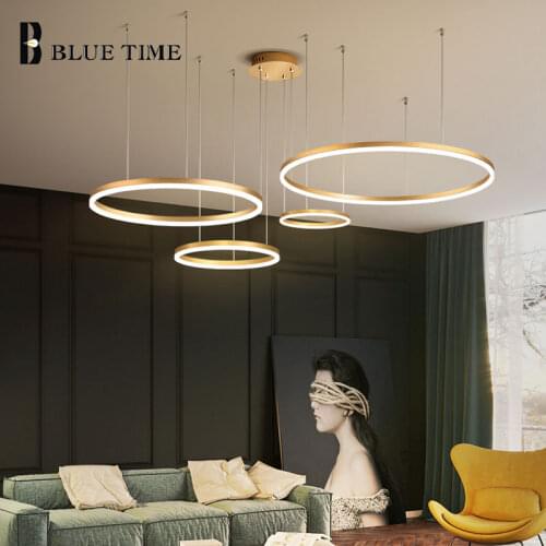 Modern LED Chandelier For Living Room Dining Room Parlor Hanging Gold Coffee Ceiling Chandelier Indoor Home Lighting Fixture