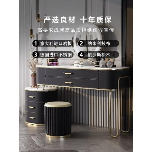 Modern Simple Bedroom Luxury Dressing Table with Slab Top