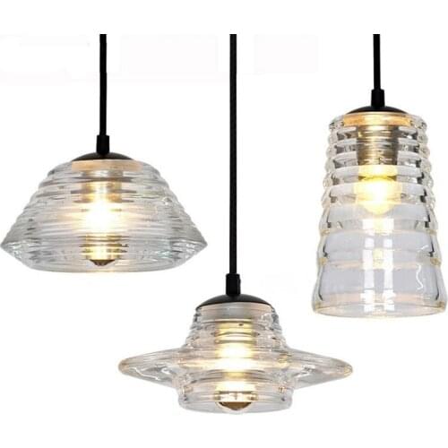 Modern LED Pendant Light AC110V-230V Pressed Glass BOWL/LENS/TUBE Crystal Lamps Indoor Lighting bedroom Artistic Ceiling Lamp