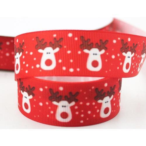 9/16/22/25/38/57/75mm cartoon Christmas decoration grosgrain ribbon 10/25/50 yards DIY gift wrap sewing wedding decor ribbon