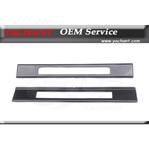 Car-Styling Auto Accessories Dry Carbon Fiber Interior Trim 2 Pcs Fit For 2015-2016 Mustang Door Sill Replacement