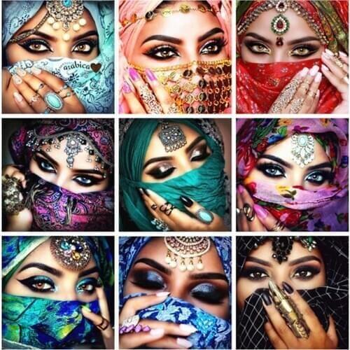 ZOOYA 5D Diamond Painting Woman Cross Stitch Diamond Art Embroidery Portrait Full Drill Square Home Decor Needlework Rhinestones